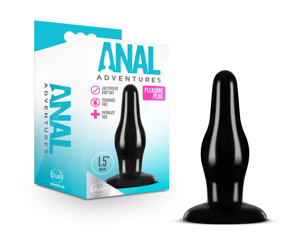 Anal Adventures - Pleasure Plug - Black - Not Very Vanilla