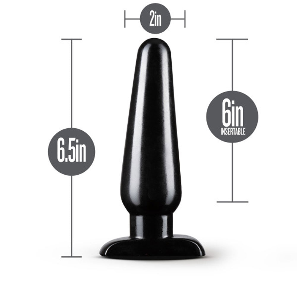 Anal Adventures - Basic Anal Plug - Large - Black - Not Very Vanilla