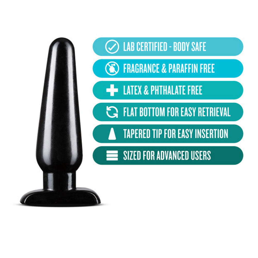 Anal Adventures - Basic Anal Plug - Large - Black - Not Very Vanilla