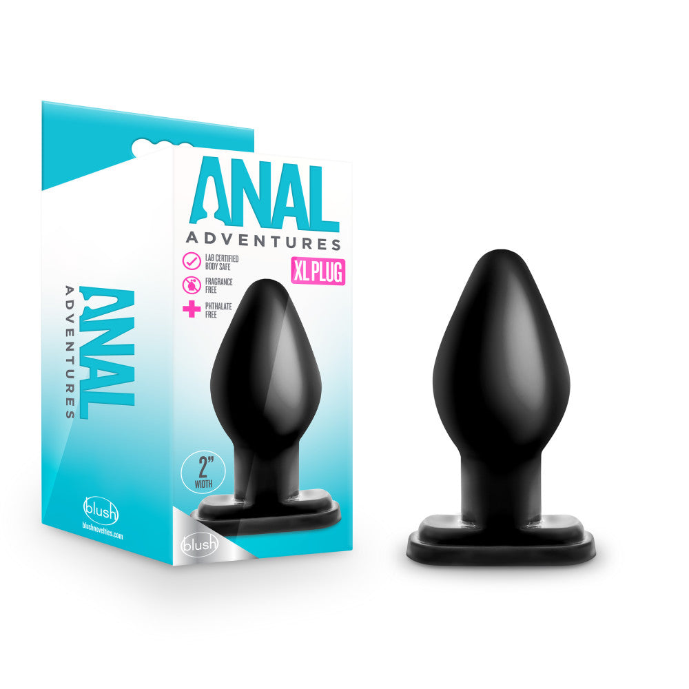 Anal Adventures - XL Plug - Black - Not Very Vanilla