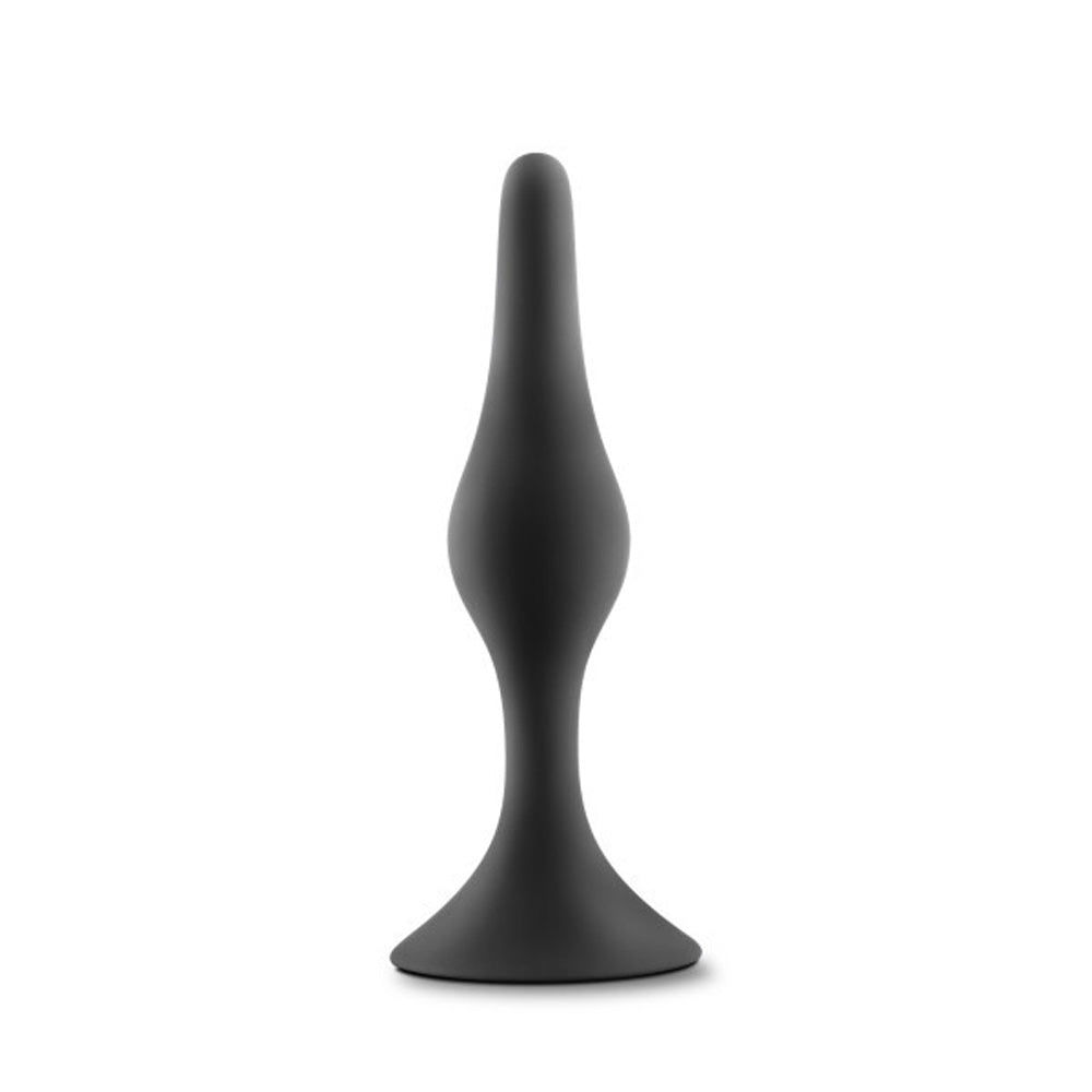 Anal Adventures Platinum - Silicone Beginner Plug - Small - Black - Not Very Vanilla