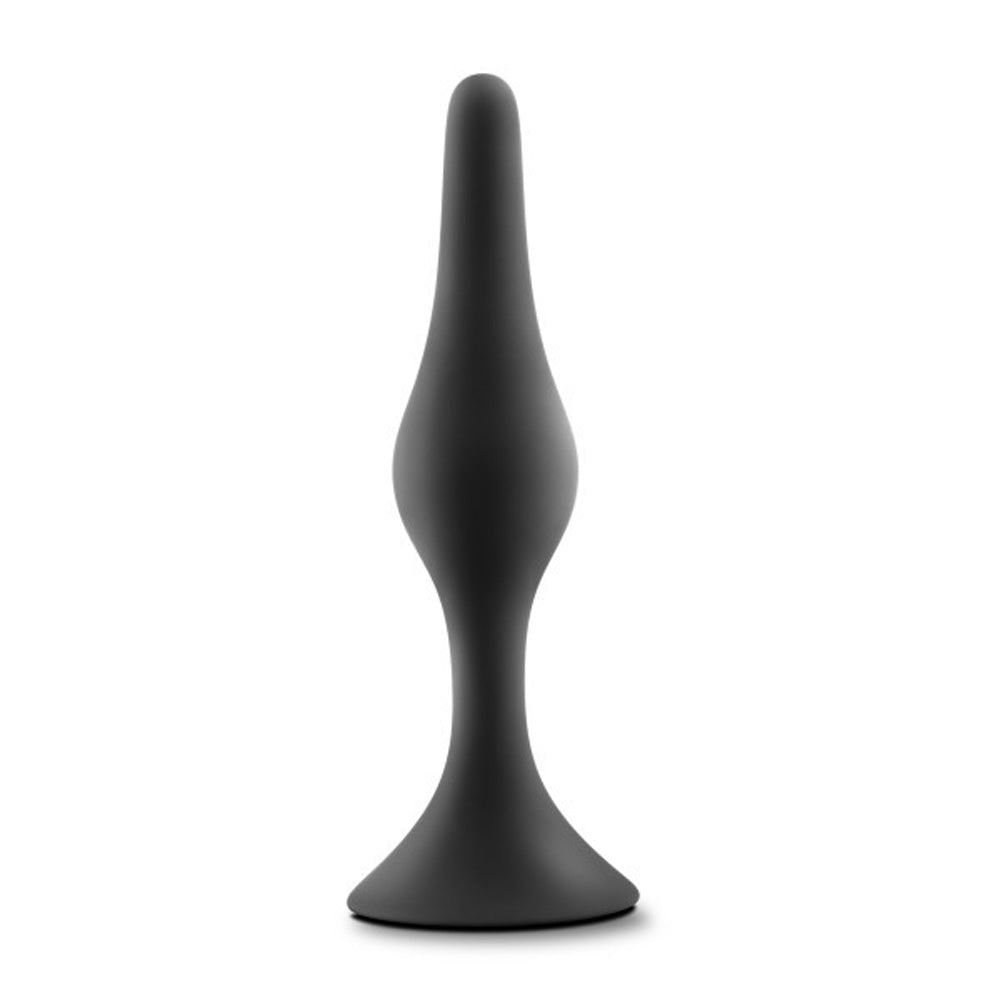 Anal Adventures Platinum - Silicone Beginner Plug - Large - Black - Not Very Vanilla