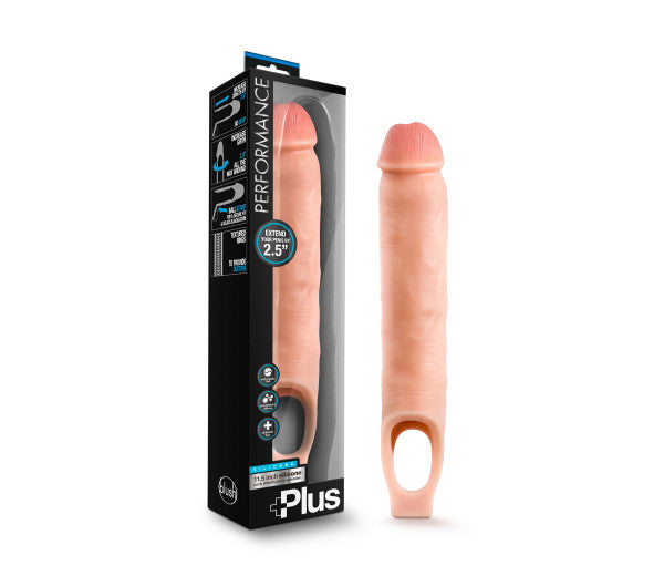 Performance Plus - 11.5 Inch Silicone Cock Sheath Penis Extender - Vanilla - Not Very Vanilla