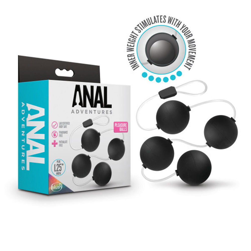 Anal Adventures - Pleasure Balls - Black - Not Very Vanilla