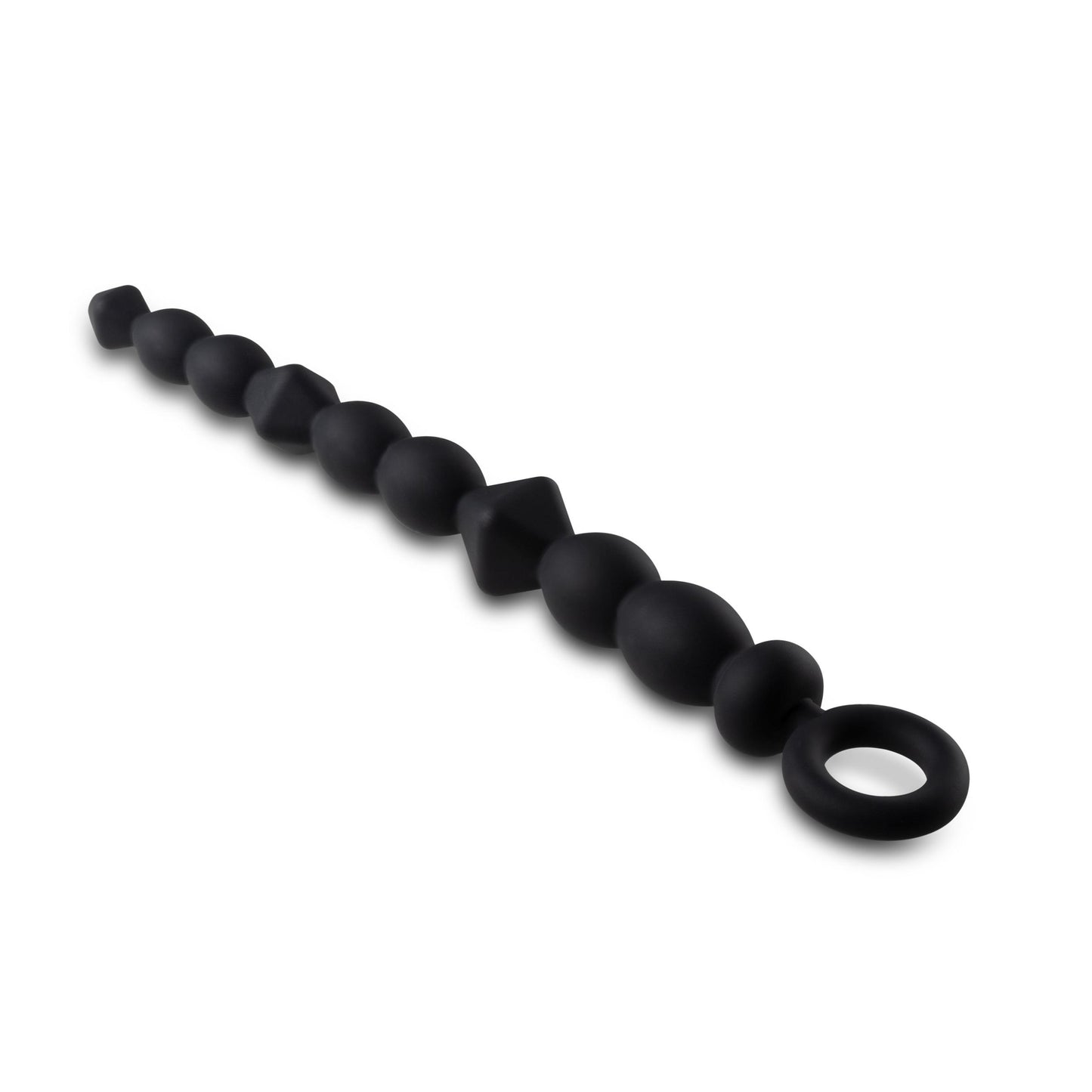 Anal Adventures Platinum - Silicone Beginner Anal Beads - Black - Not Very Vanilla