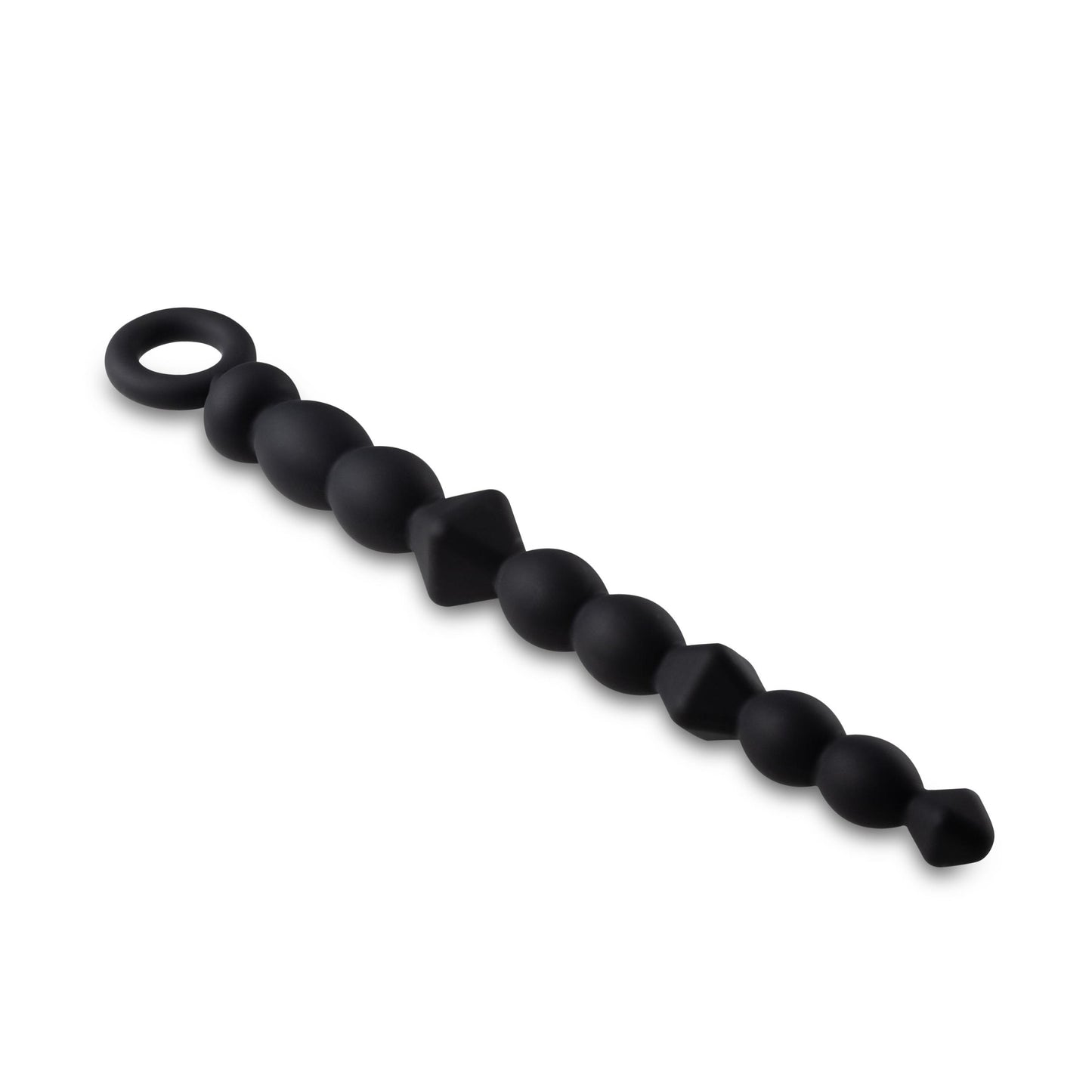 Anal Adventures Platinum - Silicone Beginner Anal Beads - Black - Not Very Vanilla