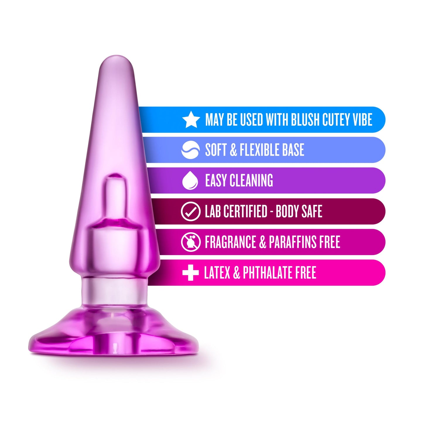 B Yours - Basic Anal Plug - Pink - Not Very Vanilla