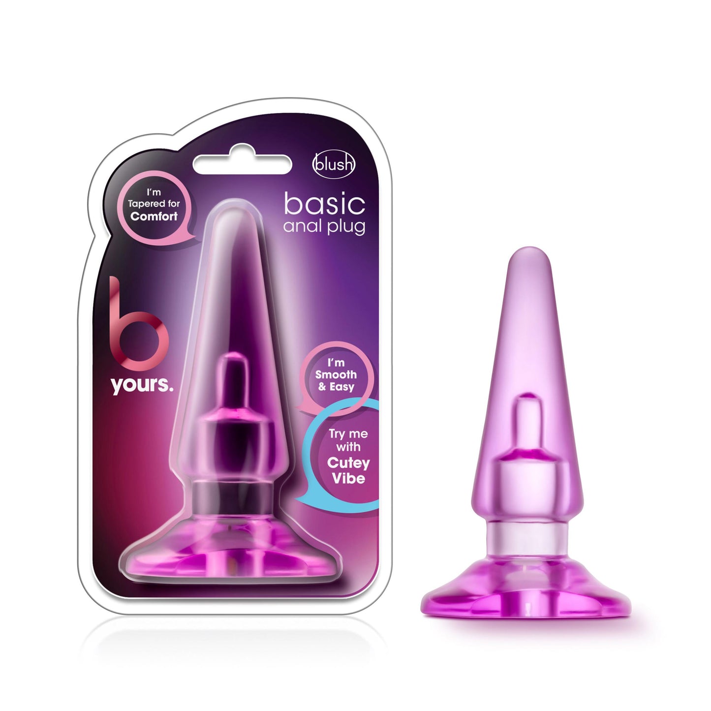 B Yours - Basic Anal Plug - Pink - Not Very Vanilla