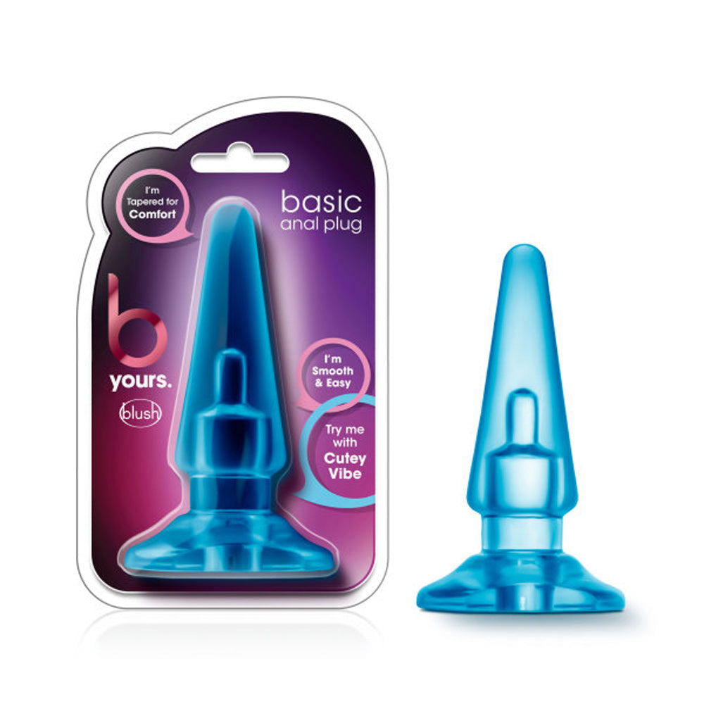 B Yours - Basic Anal Plug - Blue - Not Very Vanilla