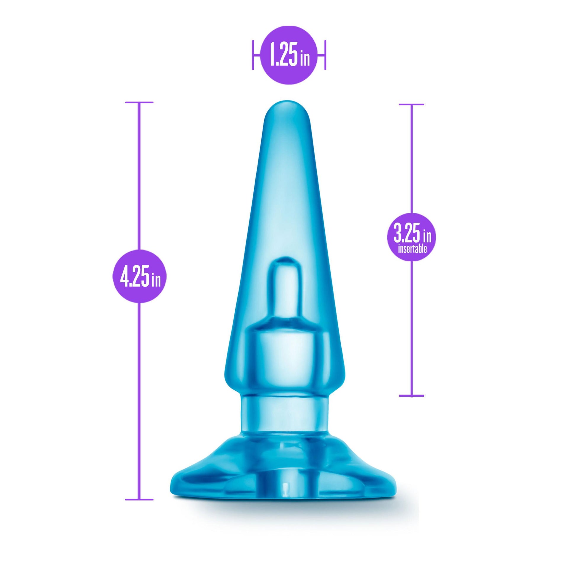 B Yours - Basic Anal Plug - Blue - Not Very Vanilla