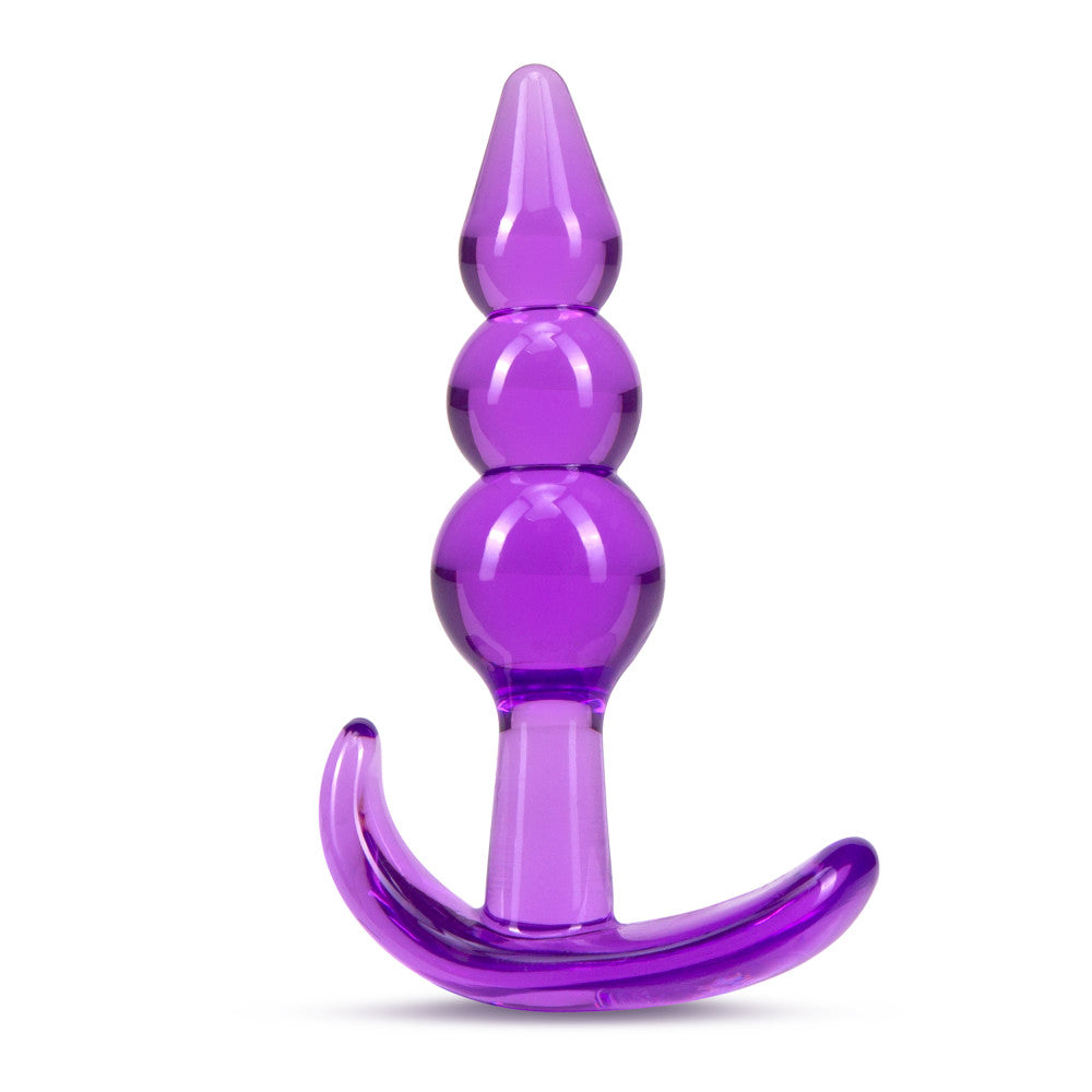 B Yours - Triple Bead Anal Plug - Purple - Not Very Vanilla