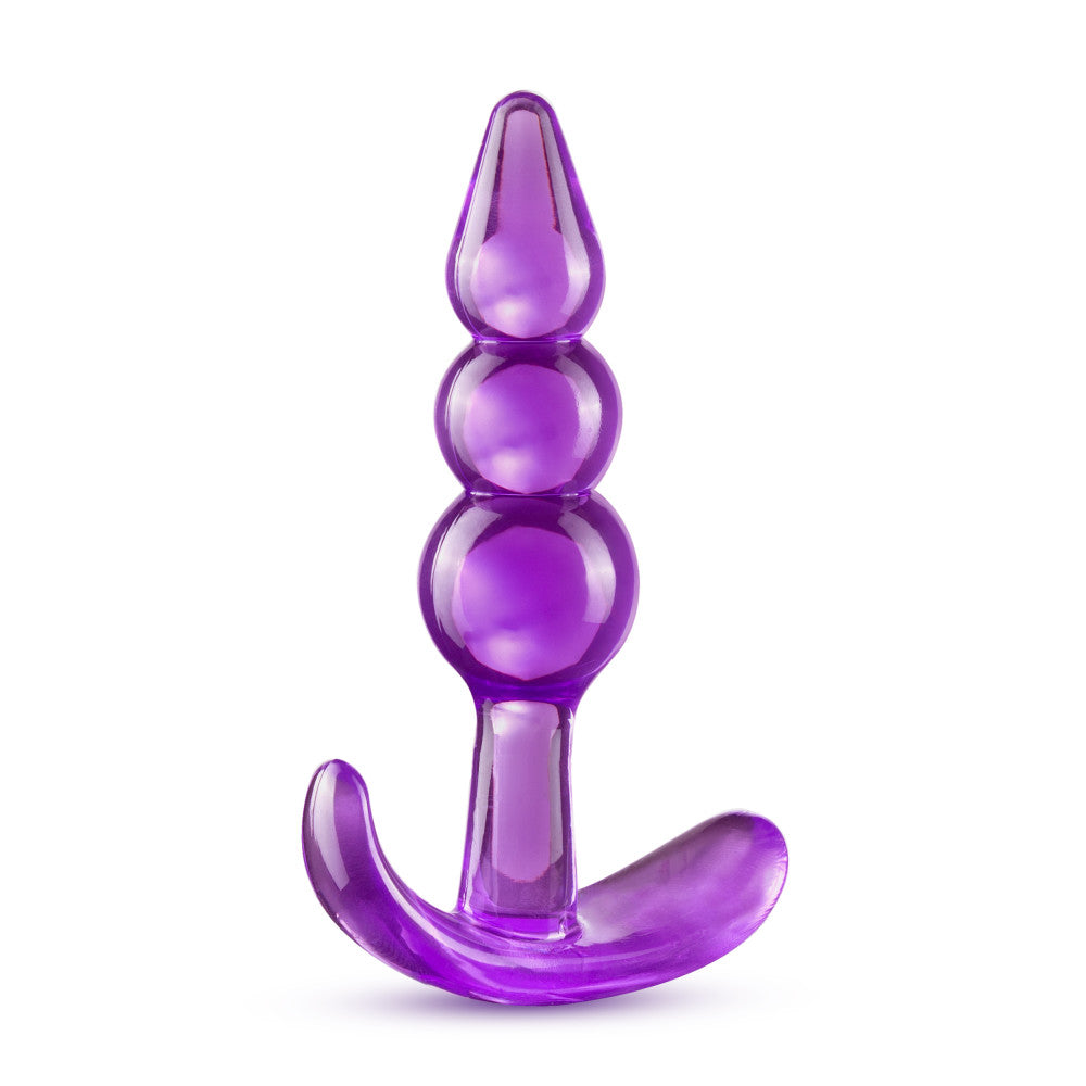 B Yours - Triple Bead Anal Plug - Purple - Not Very Vanilla