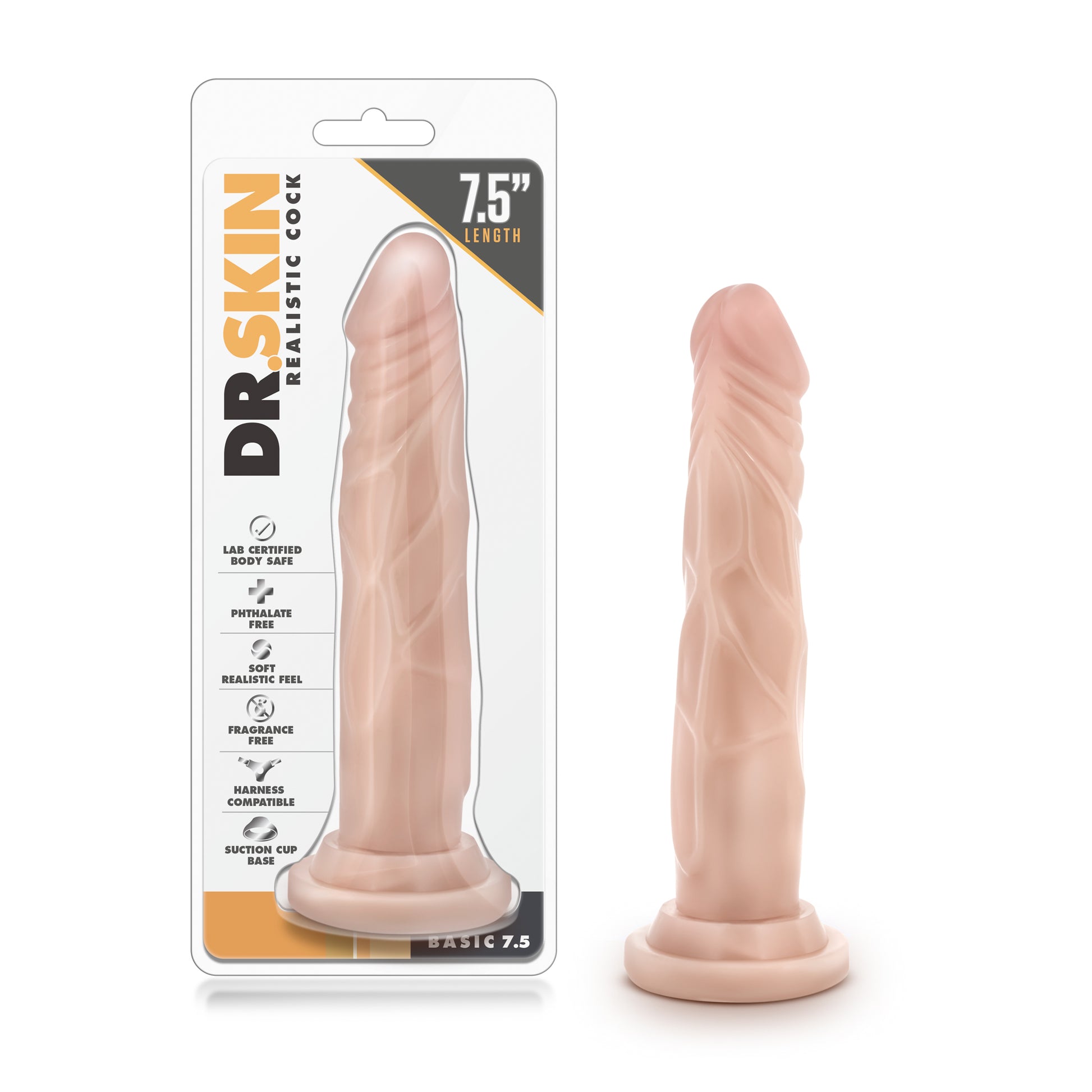 Dr. Skin - Realistic Cock - Basic 7.5 - Beige - Not Very Vanilla