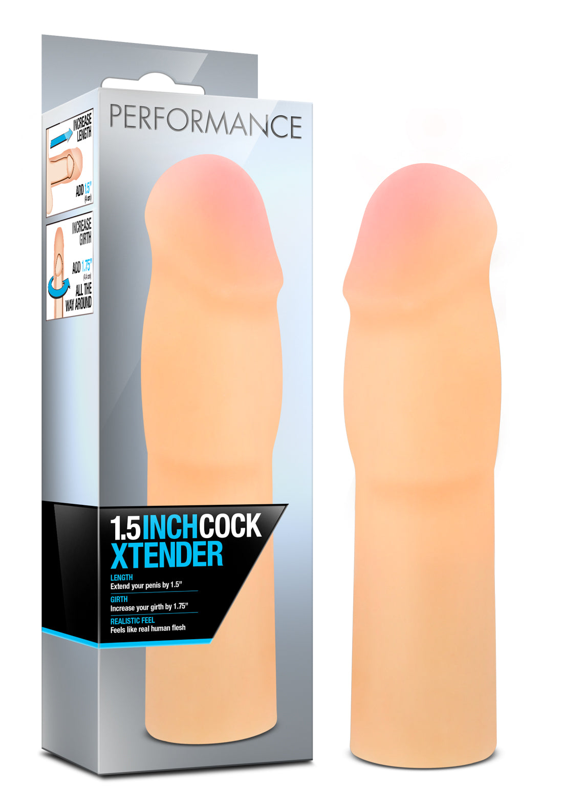 Performance 1.5 Inch Cock Xtender - Beige - Not Very Vanilla