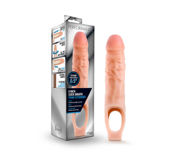 Performance - 9 Inch Cock Sheath Penis Extender - Vanilla - Not Very Vanilla