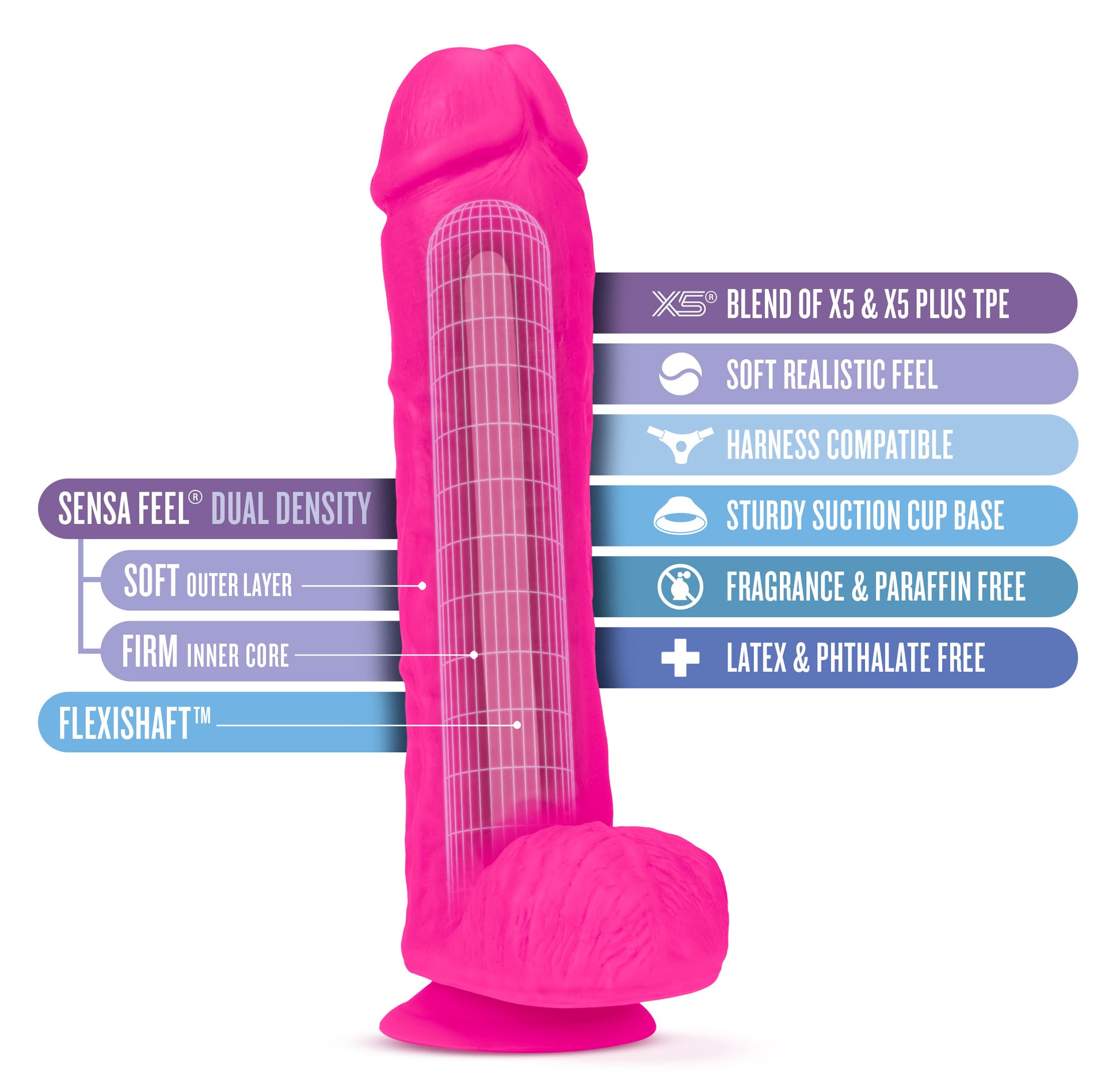 Au Naturel - Bold - Big John - 11 Inch Dildo - Pink - Not Very Vanilla