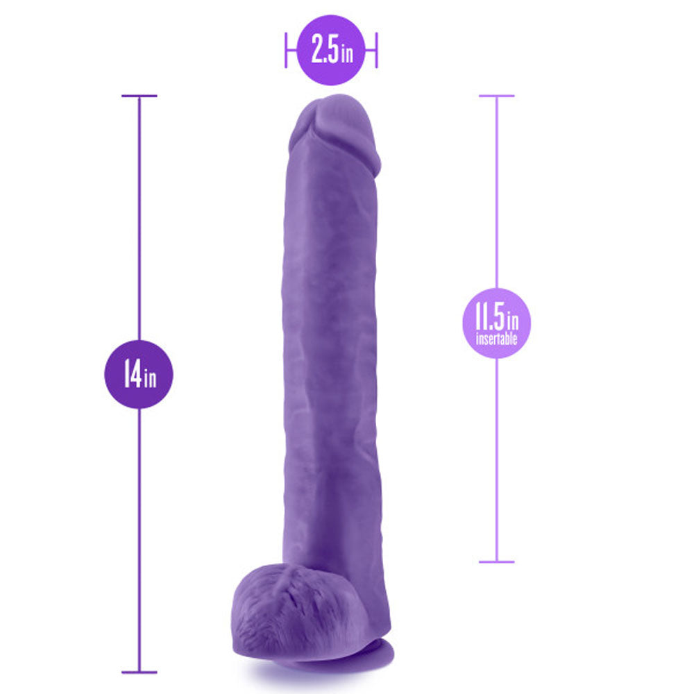 Au Naturel - Bold - Daddy - 14 Inch Dildo - Purple - Not Very Vanilla