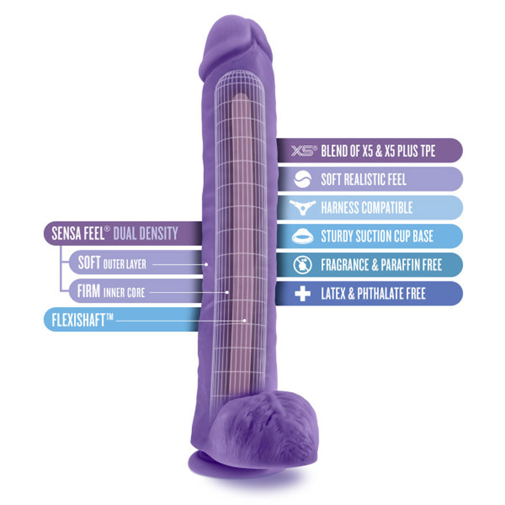 Au Naturel - Bold - Daddy - 14 Inch Dildo - Purple - Not Very Vanilla