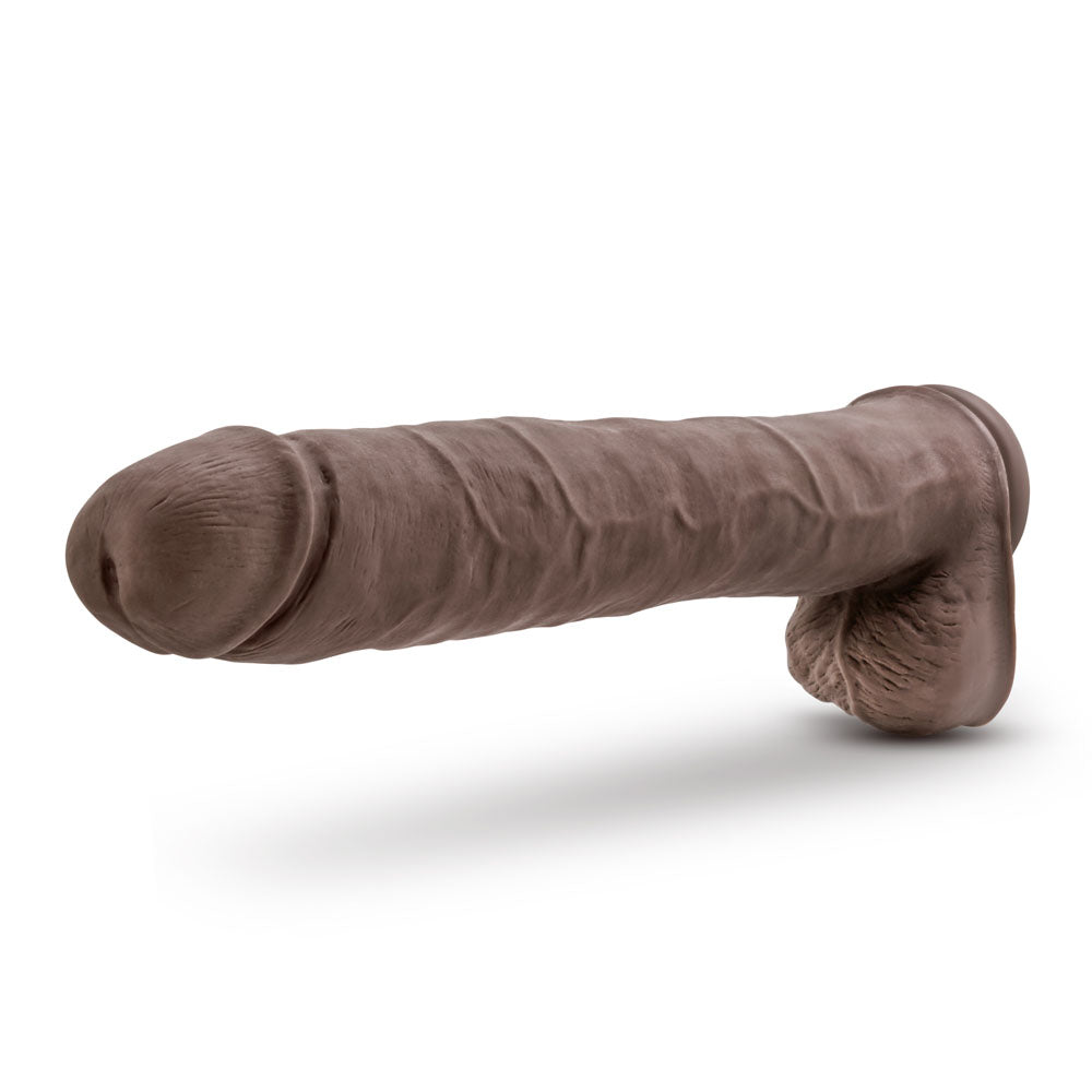 Au Naturel - Daddy - 14 Inch Sensa Feel Dual Density Dildo - Chocolate - Not Very Vanilla