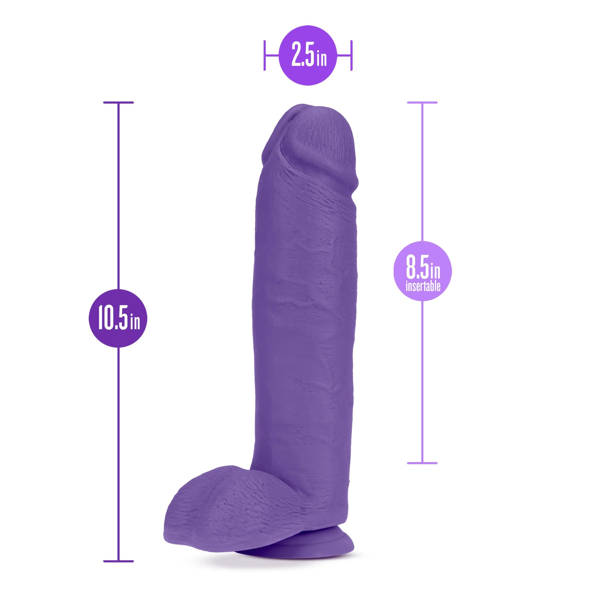 Au Naturel - Bold - Huge - 10 Inch Dildo - Purple - Not Very Vanilla