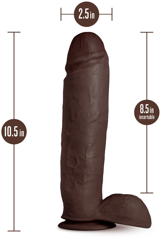 Au Naturel - Huge - 10 Inch Dildo - Chocolate - Not Very Vanilla