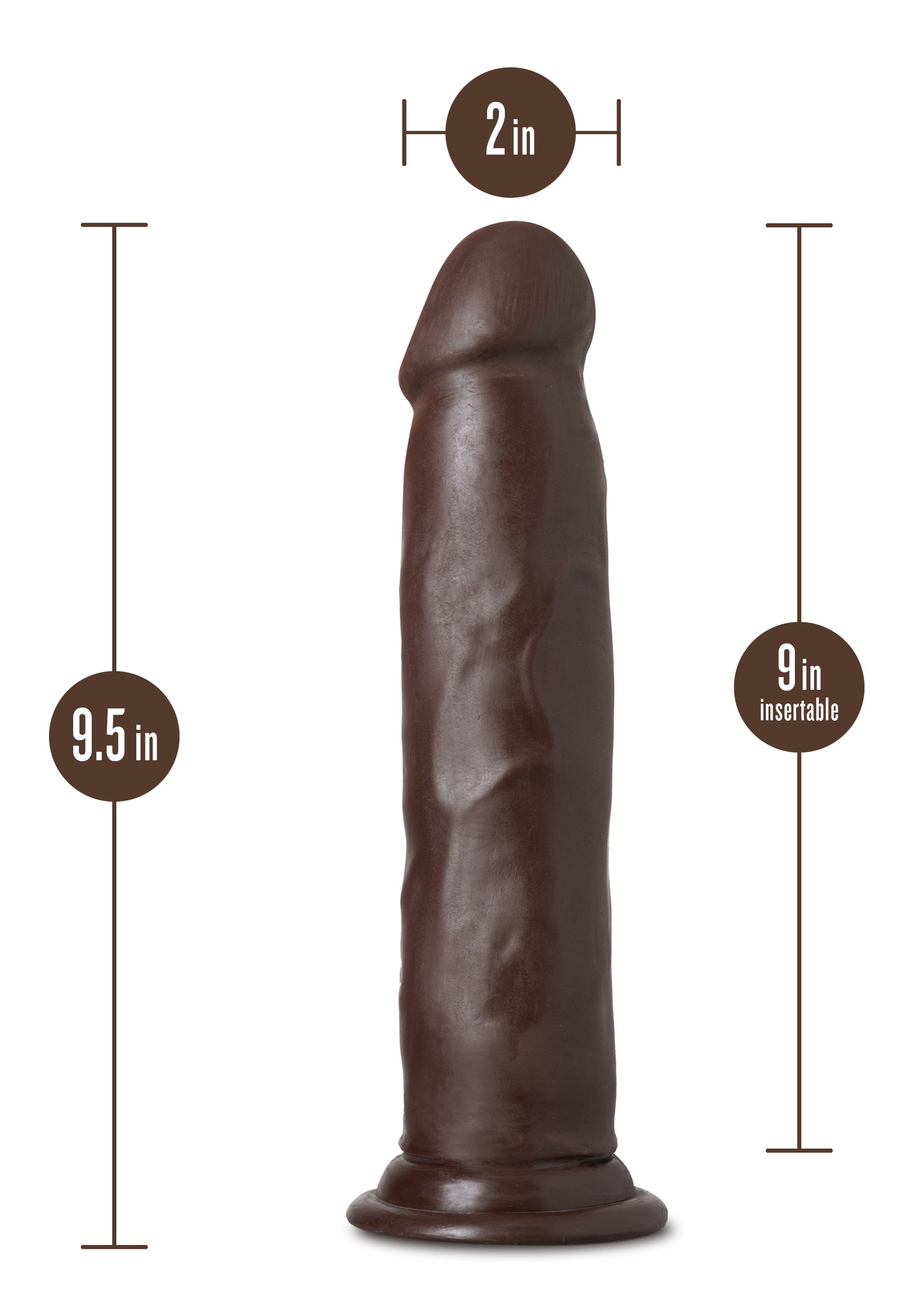 Au Naturel - Jackson - 9 Inch Dong - Chocolate - Not Very Vanilla