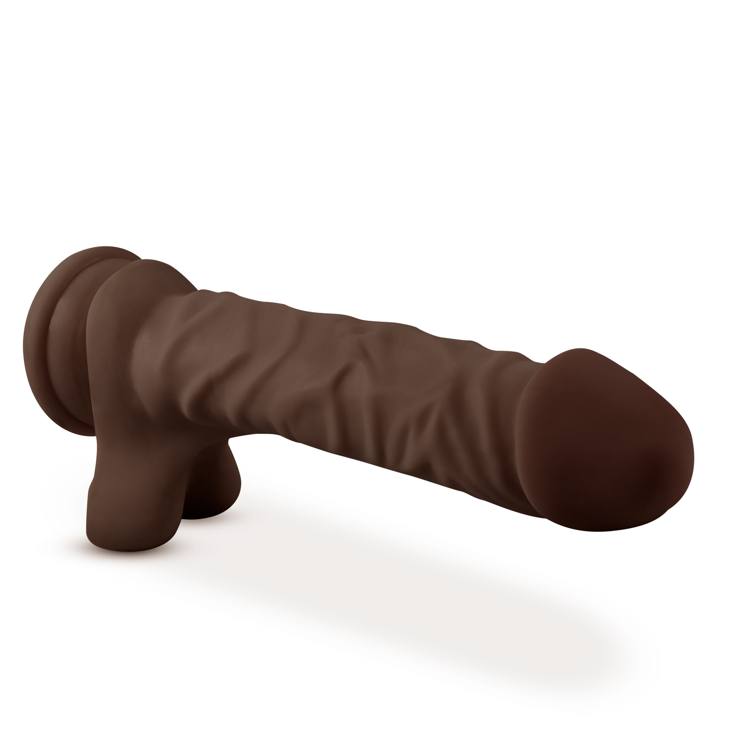 Dr. Skin Plus - 9 Inch Posable Dildo With Balls - Chocolate - Not Very Vanilla