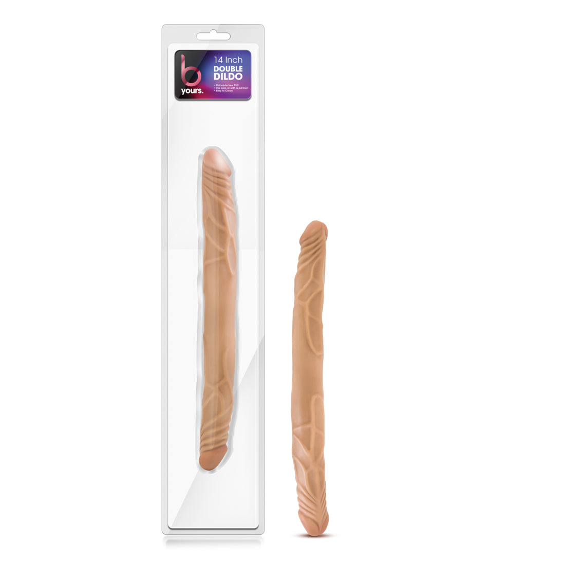 B Yours 14 Inch Double Dildo - Latin - Not Very Vanilla