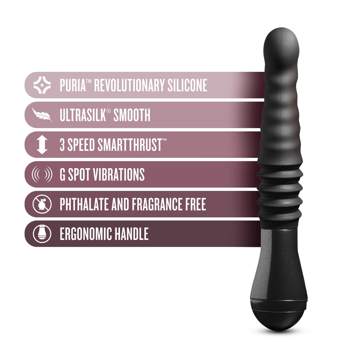 Temptasia - Lazarus - Thrusting Dildo - Black - Not Very Vanilla