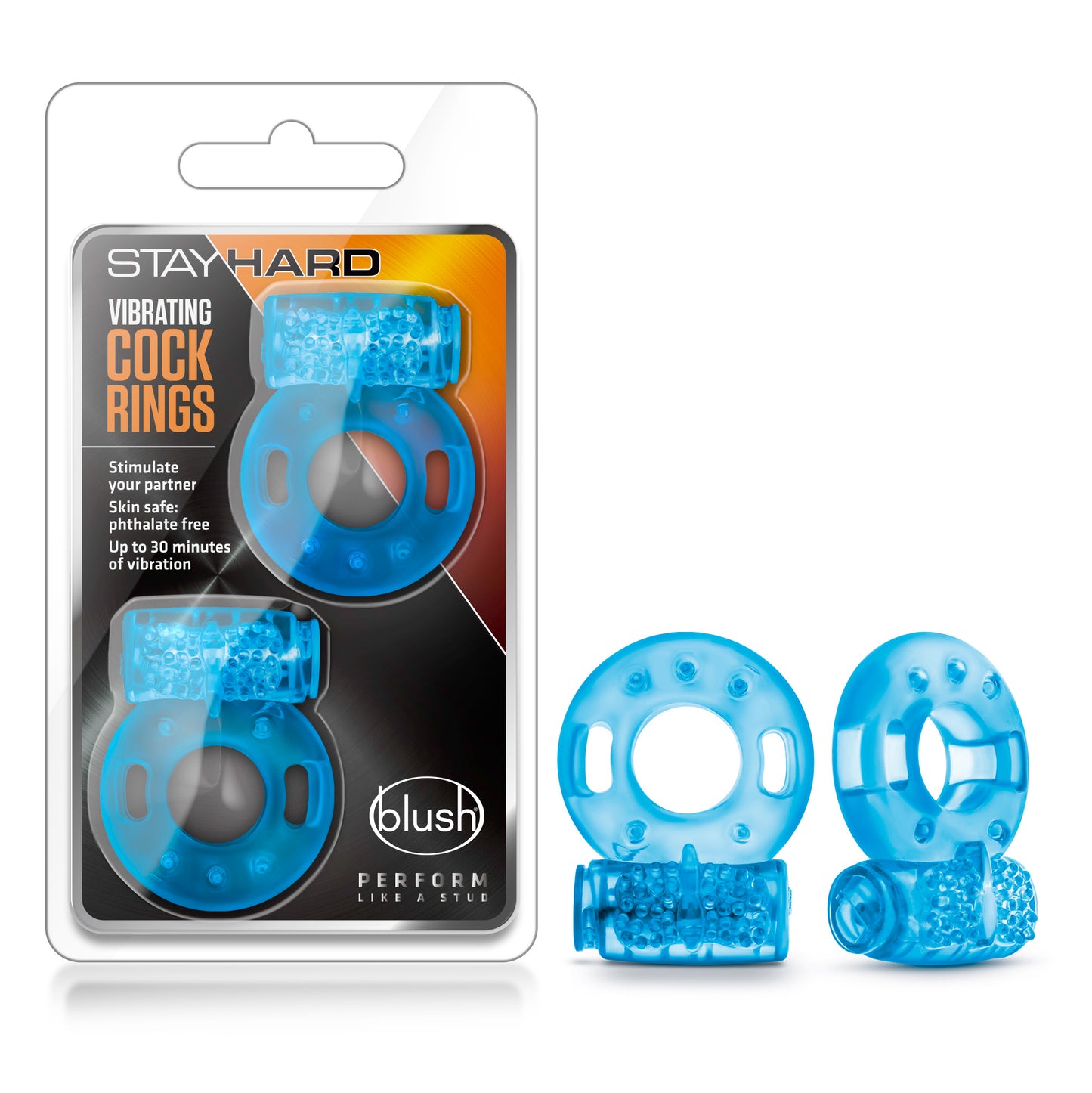 Stay Hard - Vibrating Cock Rings - 2 Pack - Blue - Not Very Vanilla