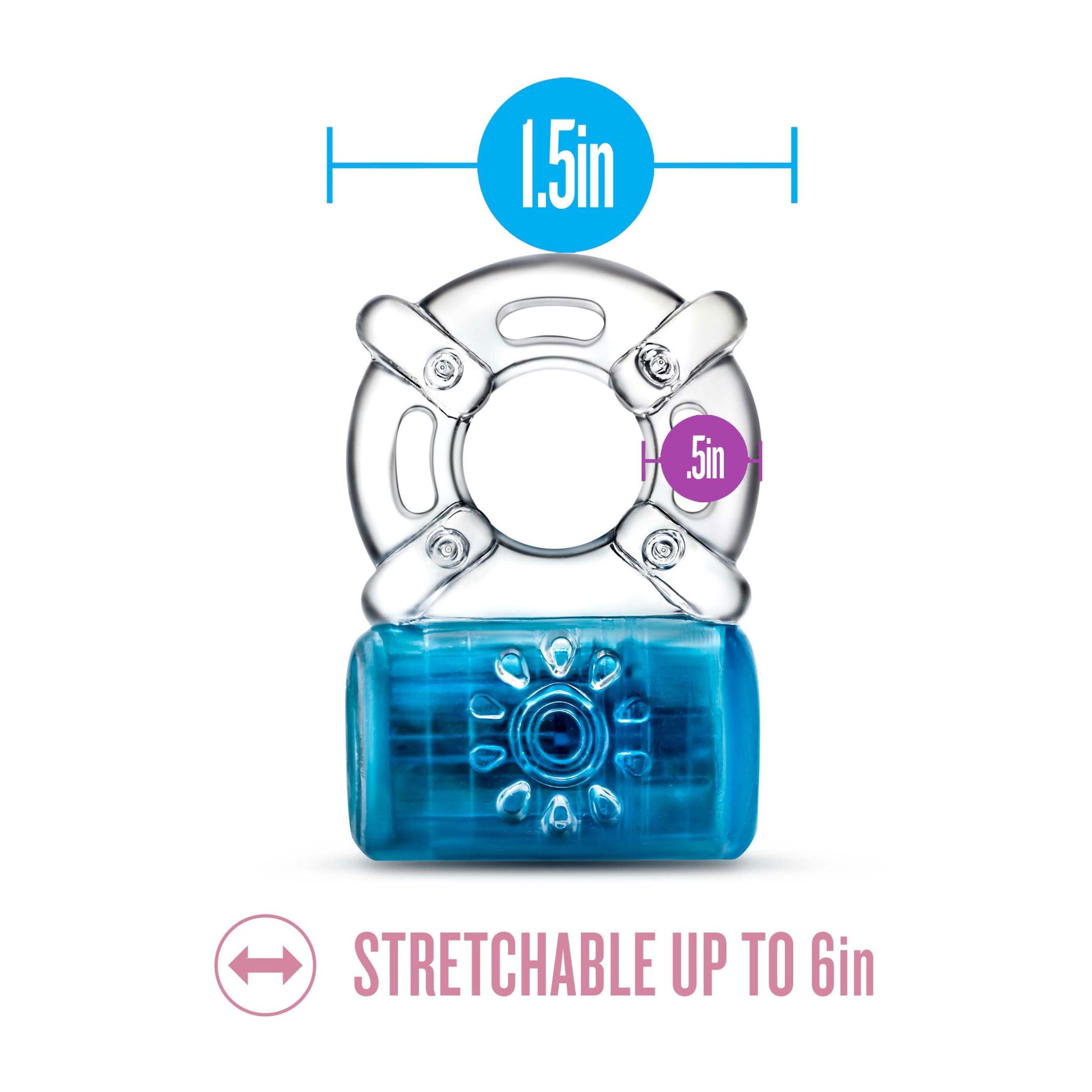 Play With Me - One Night Stand Vibrating C-Ring - Blue - Not Very Vanilla