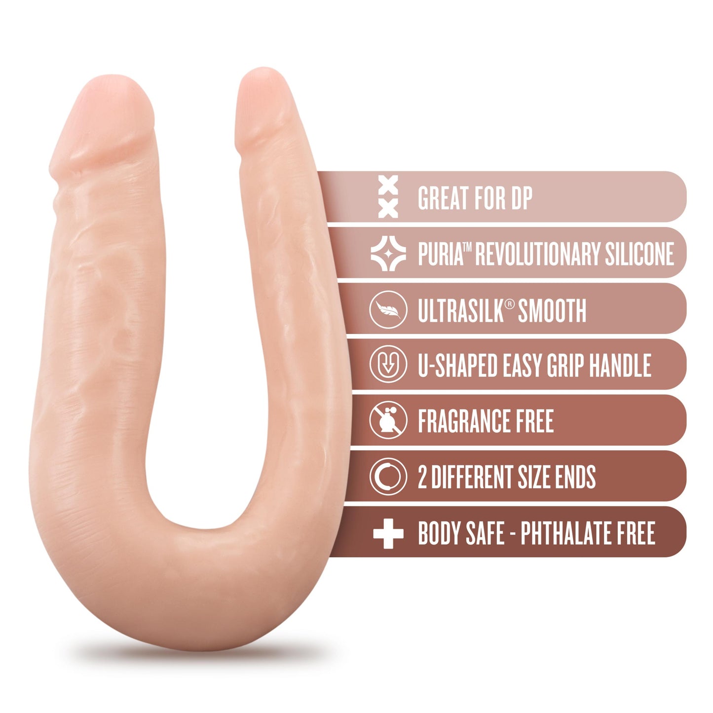 Dr. Skin Silicone - Dr. Double - 12 Inch Double Dong - Vanilla - Not Very Vanilla