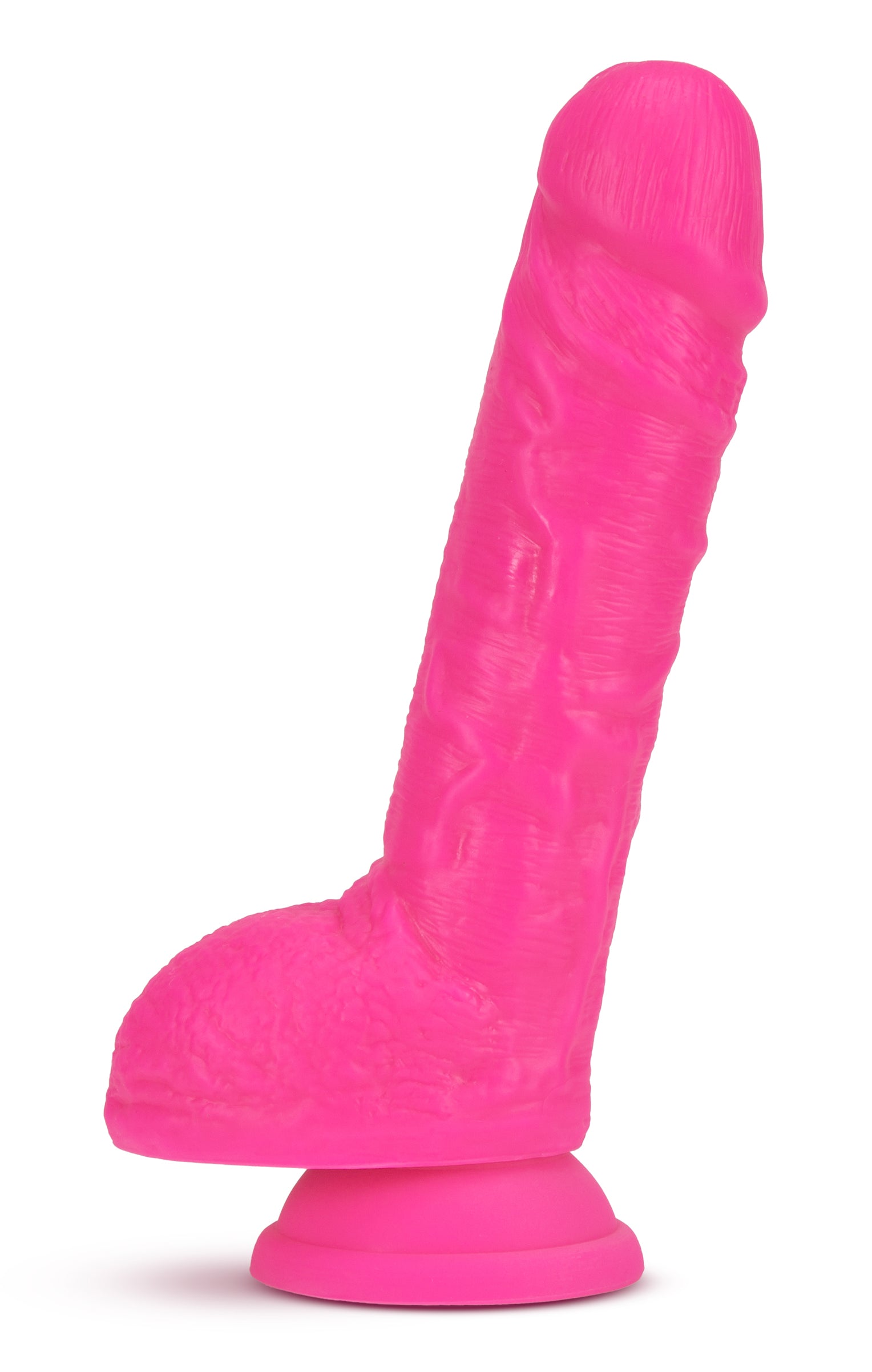 Neo - 9 Inch Dual Density Dildo - Neon Pink - Not Very Vanilla