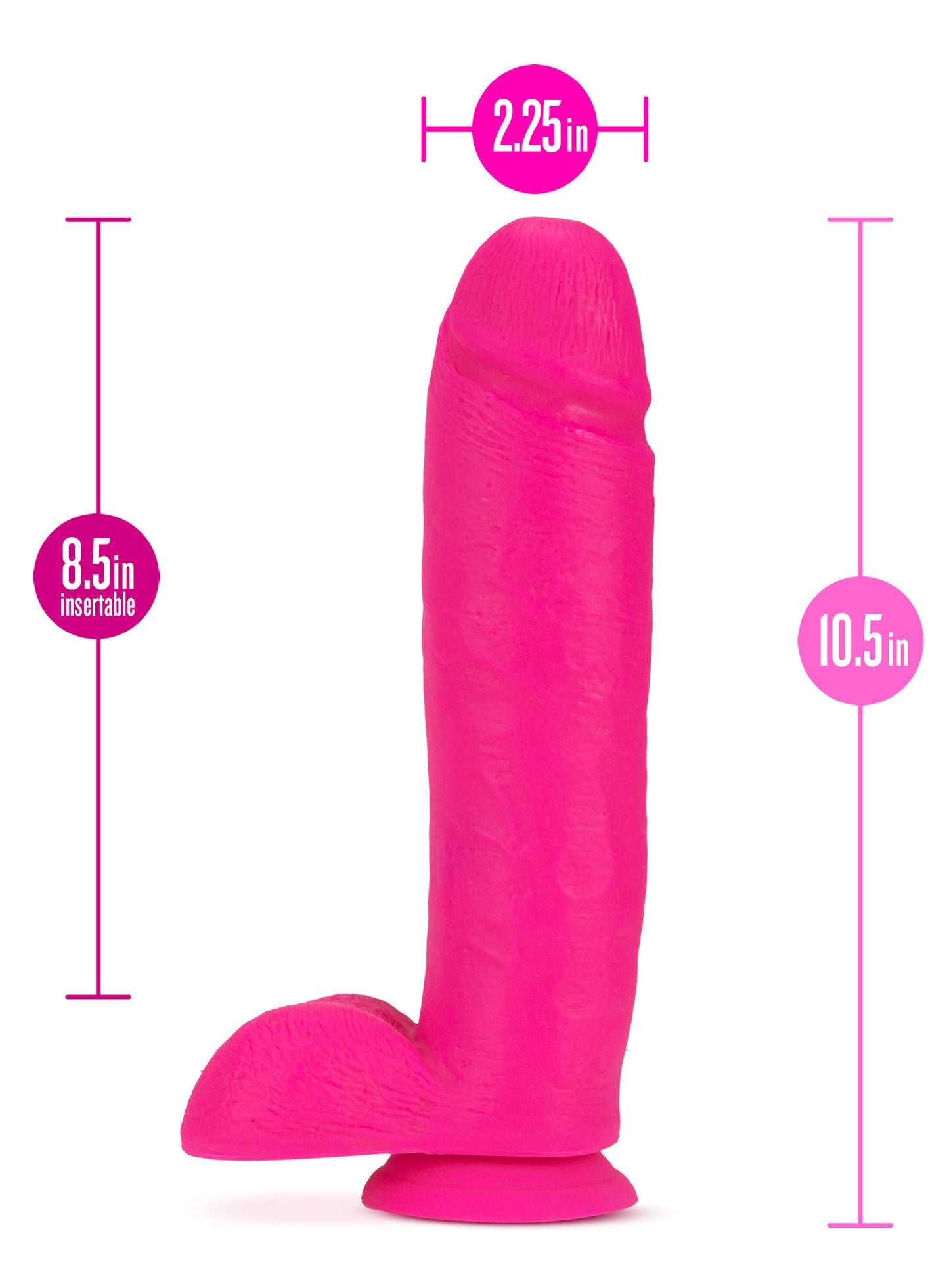 Neo - 10 Inch Dual Density Dildo - Neon Pink - Not Very Vanilla