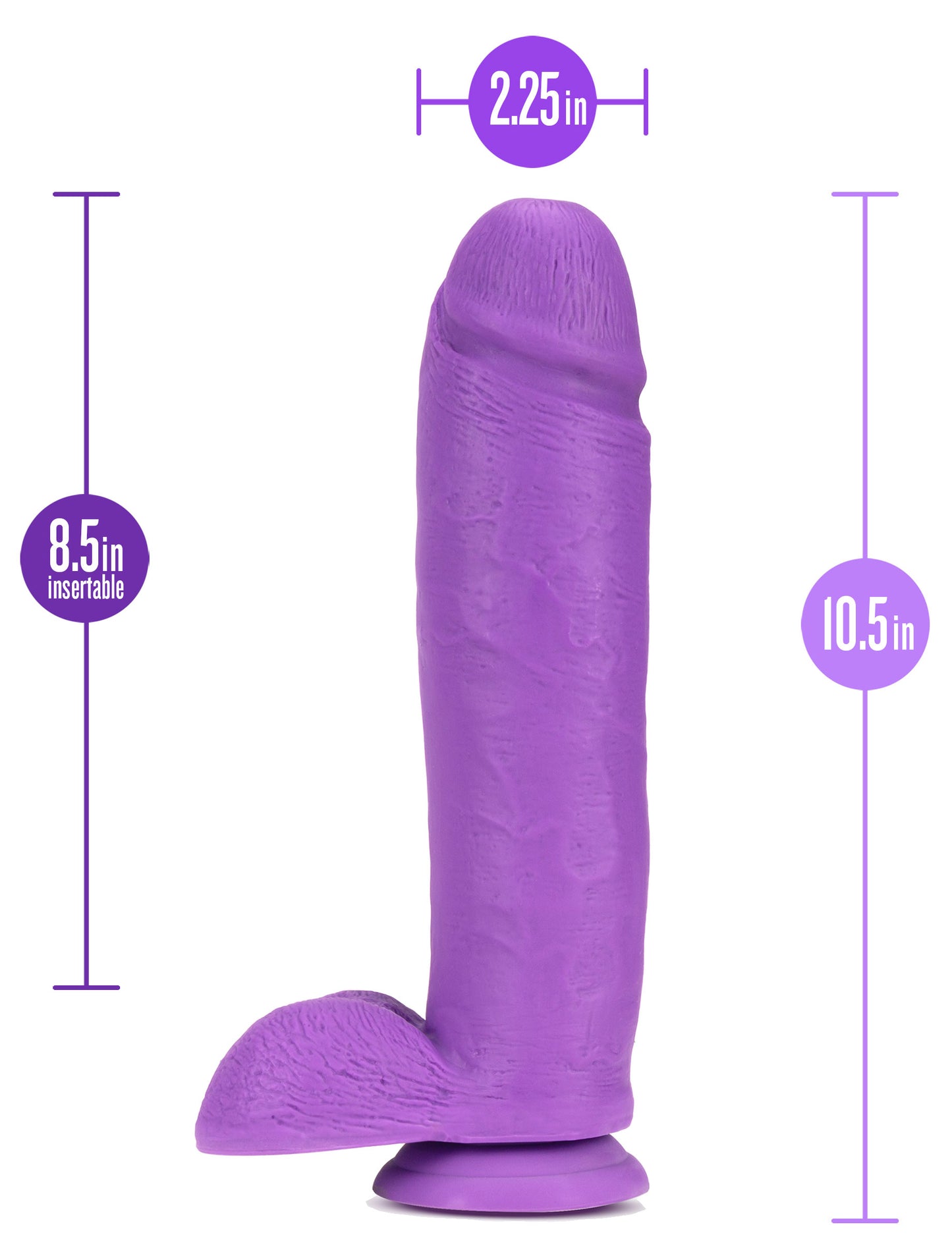 Neo - 10 Inch Dual Density Dildo - Neon Purple - Not Very Vanilla