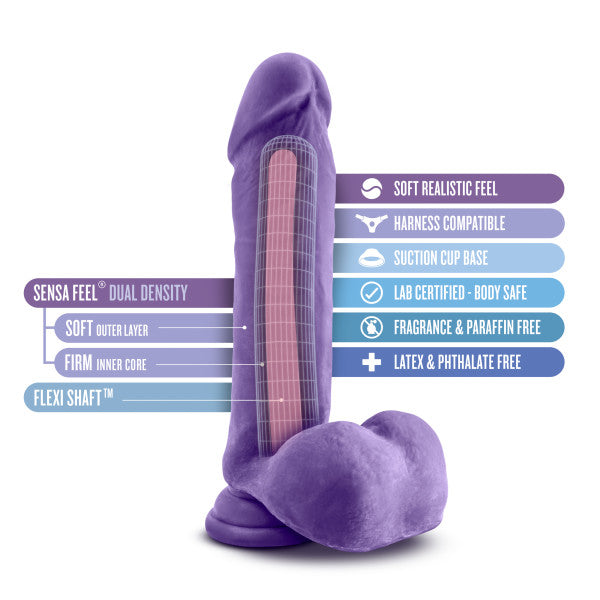 Au Natural - Bold - Hero - 8 Inch Dildo - Purple - Not Very Vanilla