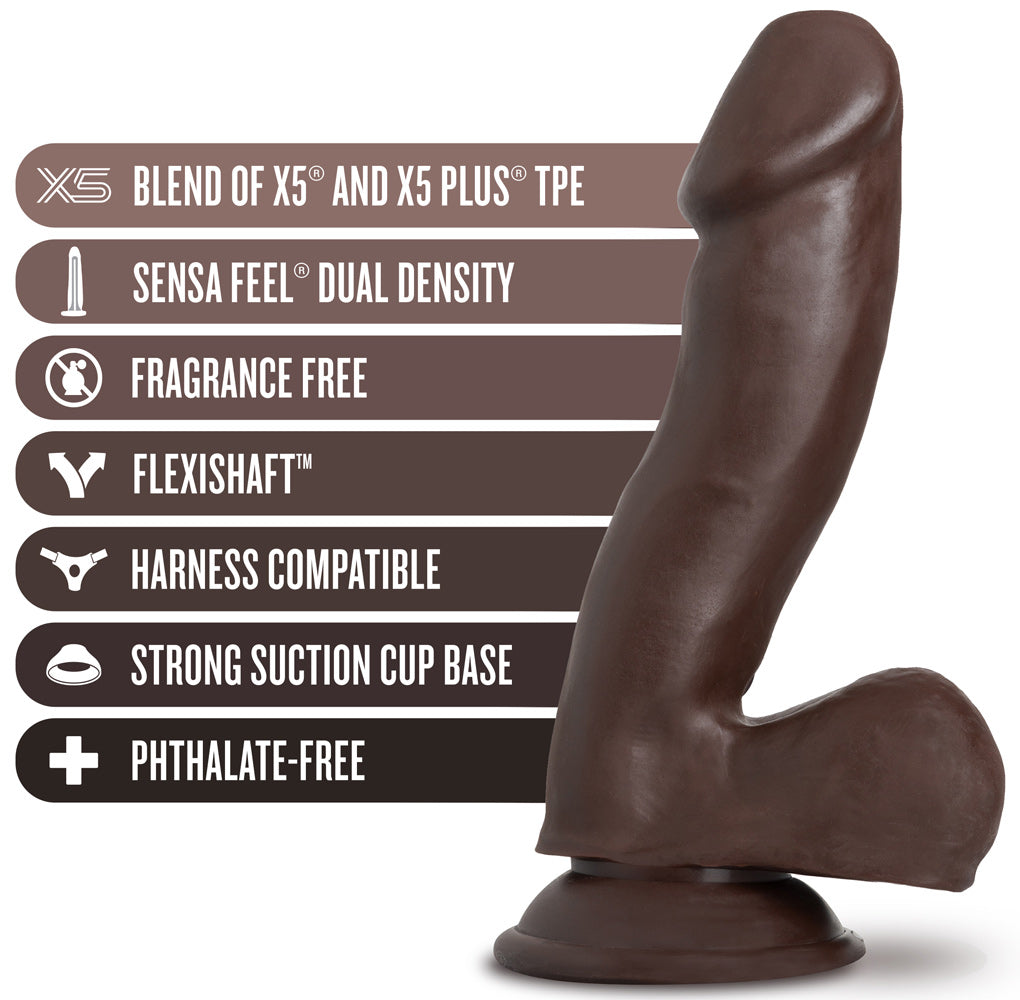 Au Naturel - Troy - 6 Inch Dildo - Chocolate - Not Very Vanilla