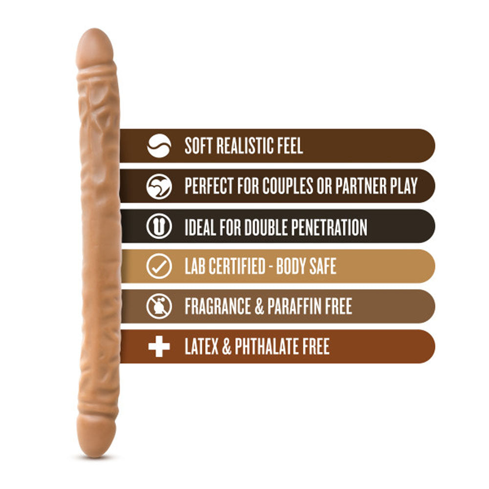 Dr. Skin - 18 Inch Double Dildo - Mocha - Not Very Vanilla