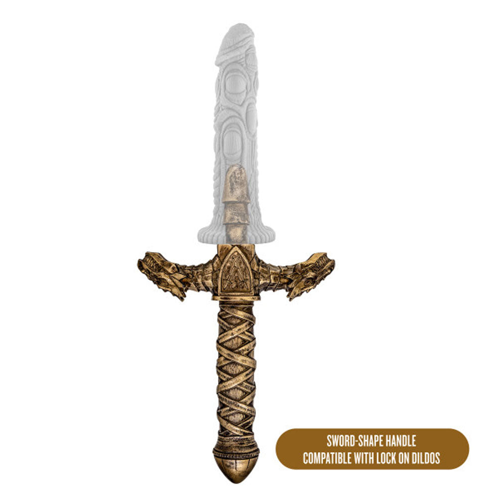 The Realm - Drago - Lock on Dragon Sword Handle - Bronze - Not Very Vanilla