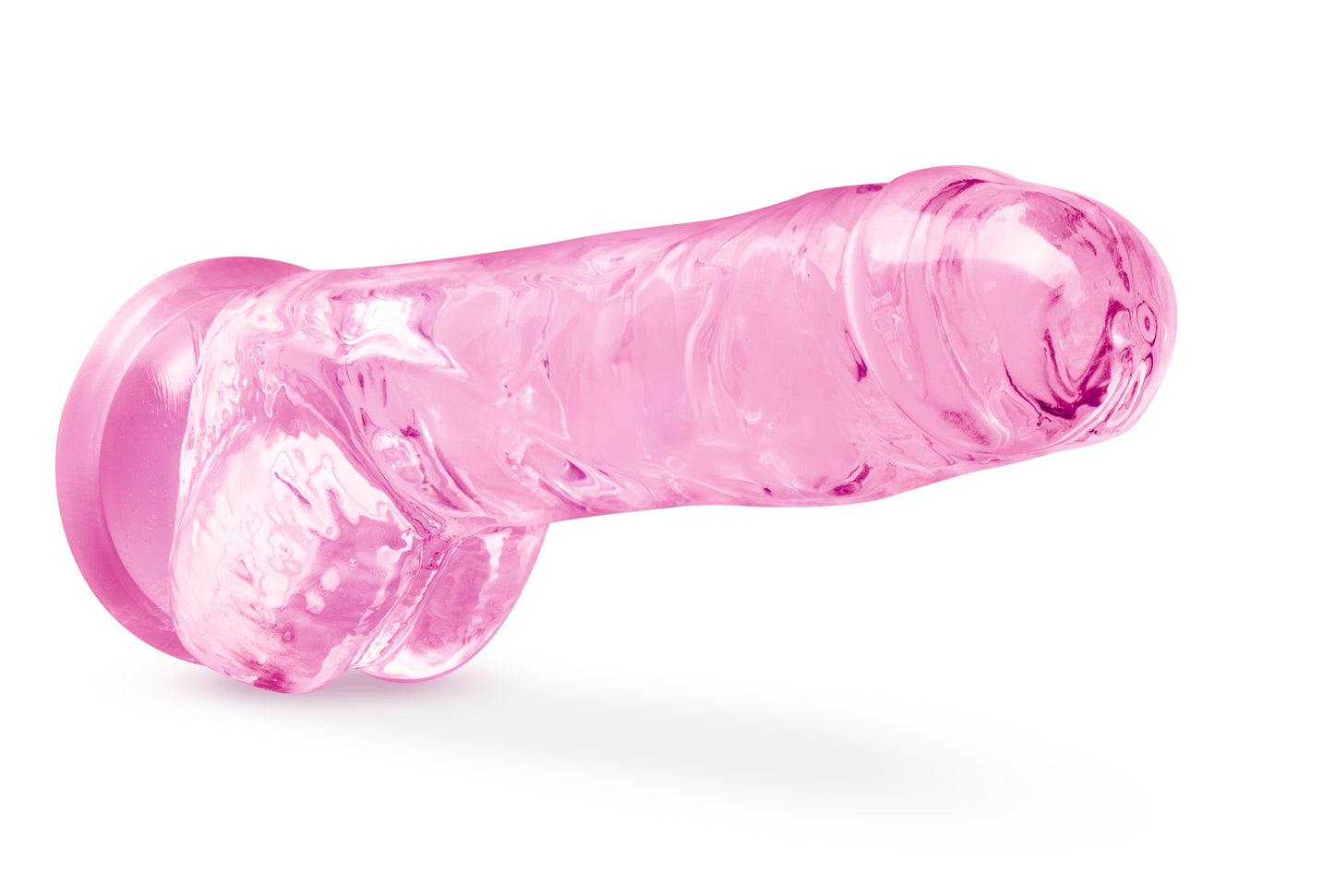 Naturally Yours - 8 Inch Crystalline Dildo - Rose - Not Very Vanilla