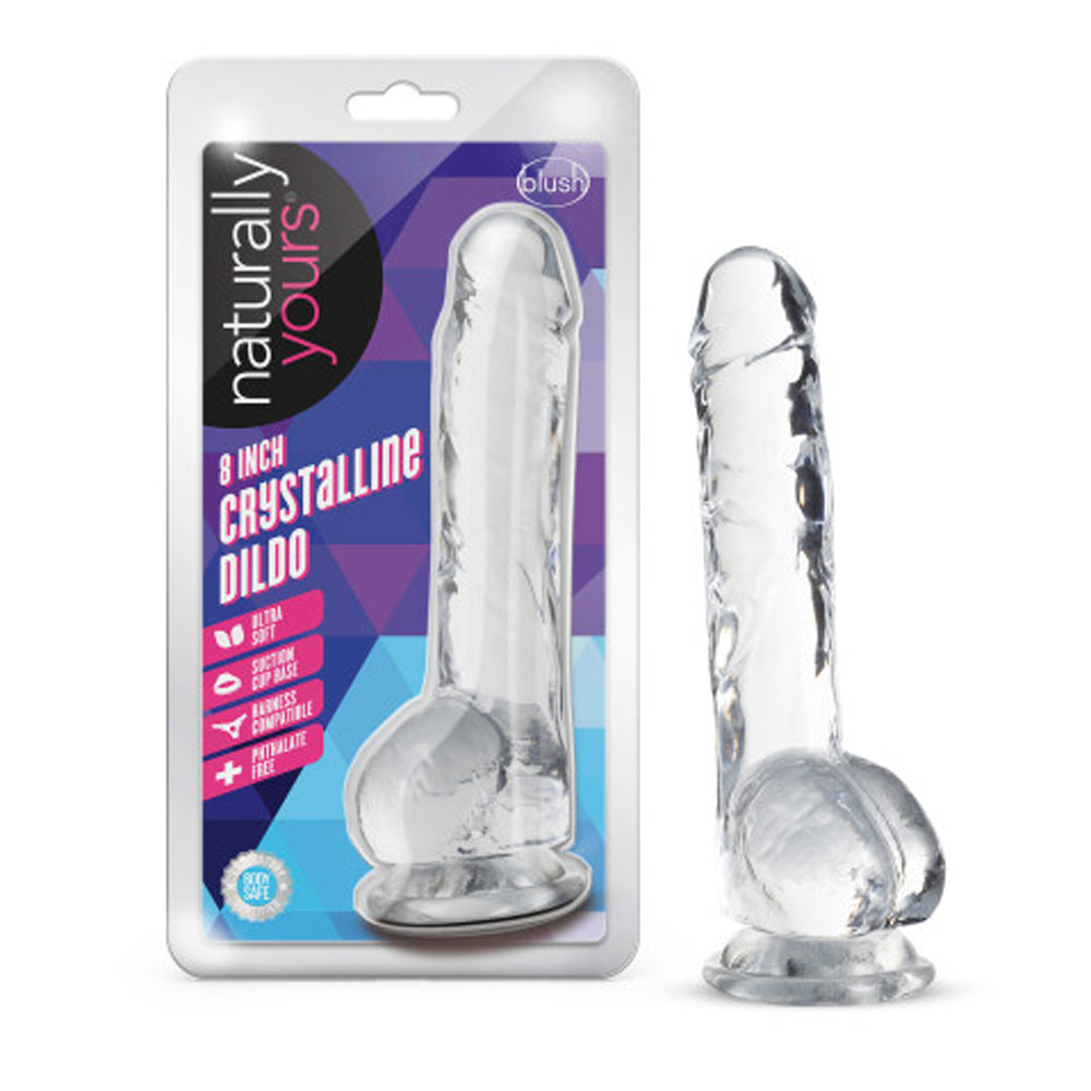 Naturally Yours - 8 Inch Crystalline Dildo - Diamond - Not Very Vanilla