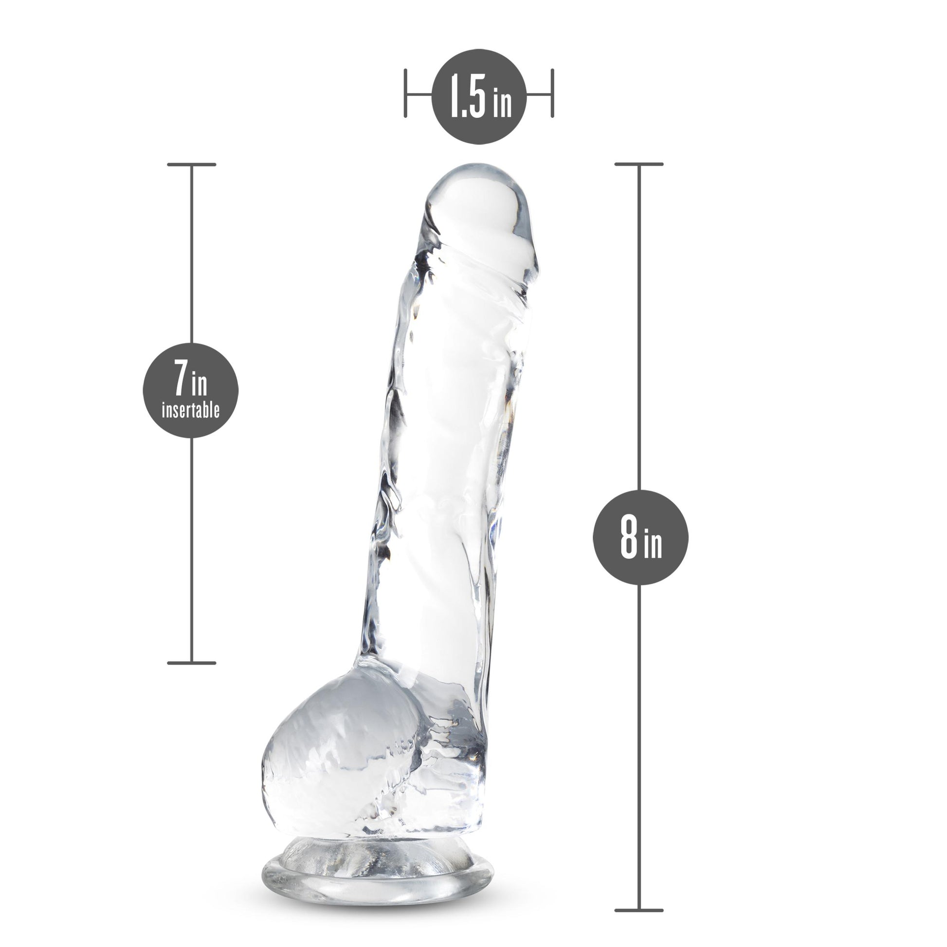 Naturally Yours - 8 Inch Crystalline Dildo - Diamond - Not Very Vanilla