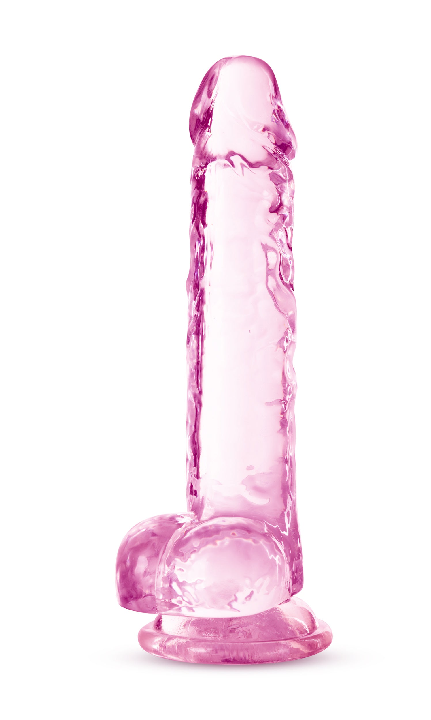 Naturally Yours - 7 Inch Crystalline Dildo - Rose - Not Very Vanilla