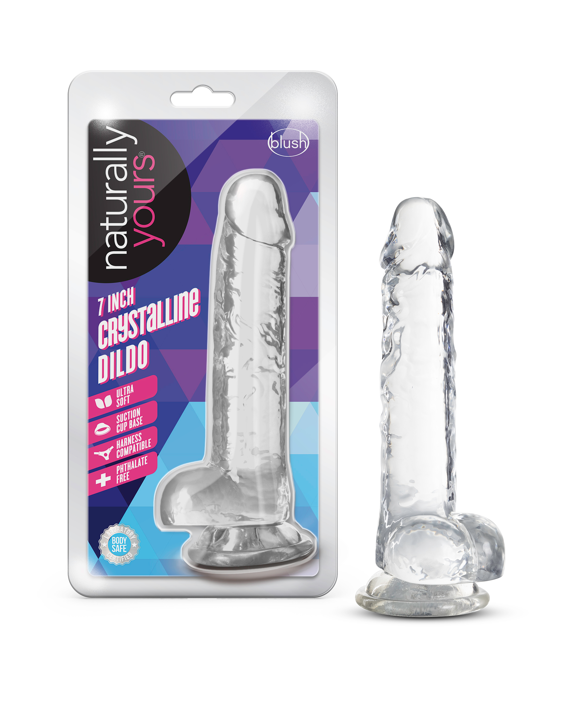 Naturally Yours - 7 Inch Crystalline Dildo - Diamond - Not Very Vanilla