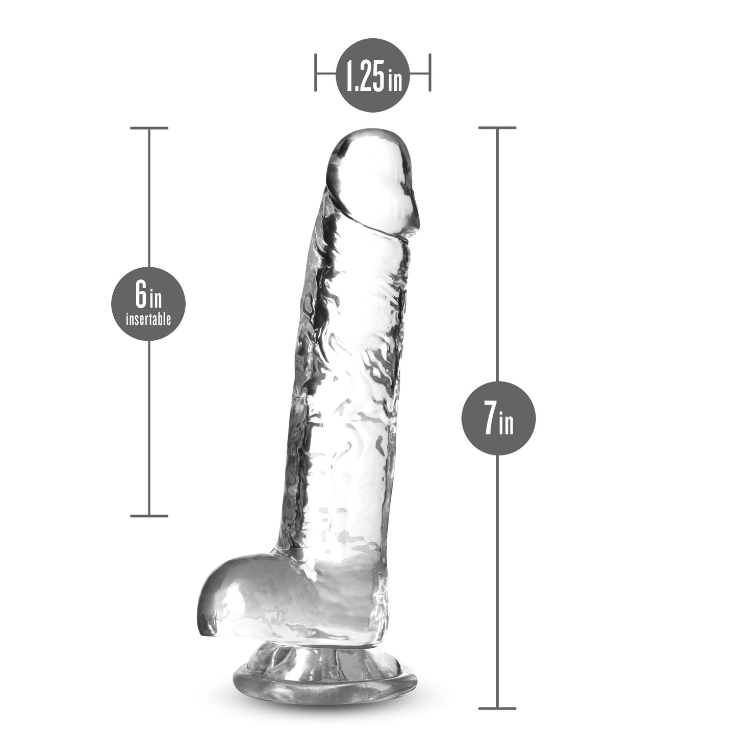 Naturally Yours - 7 Inch Crystalline Dildo - Diamond - Not Very Vanilla