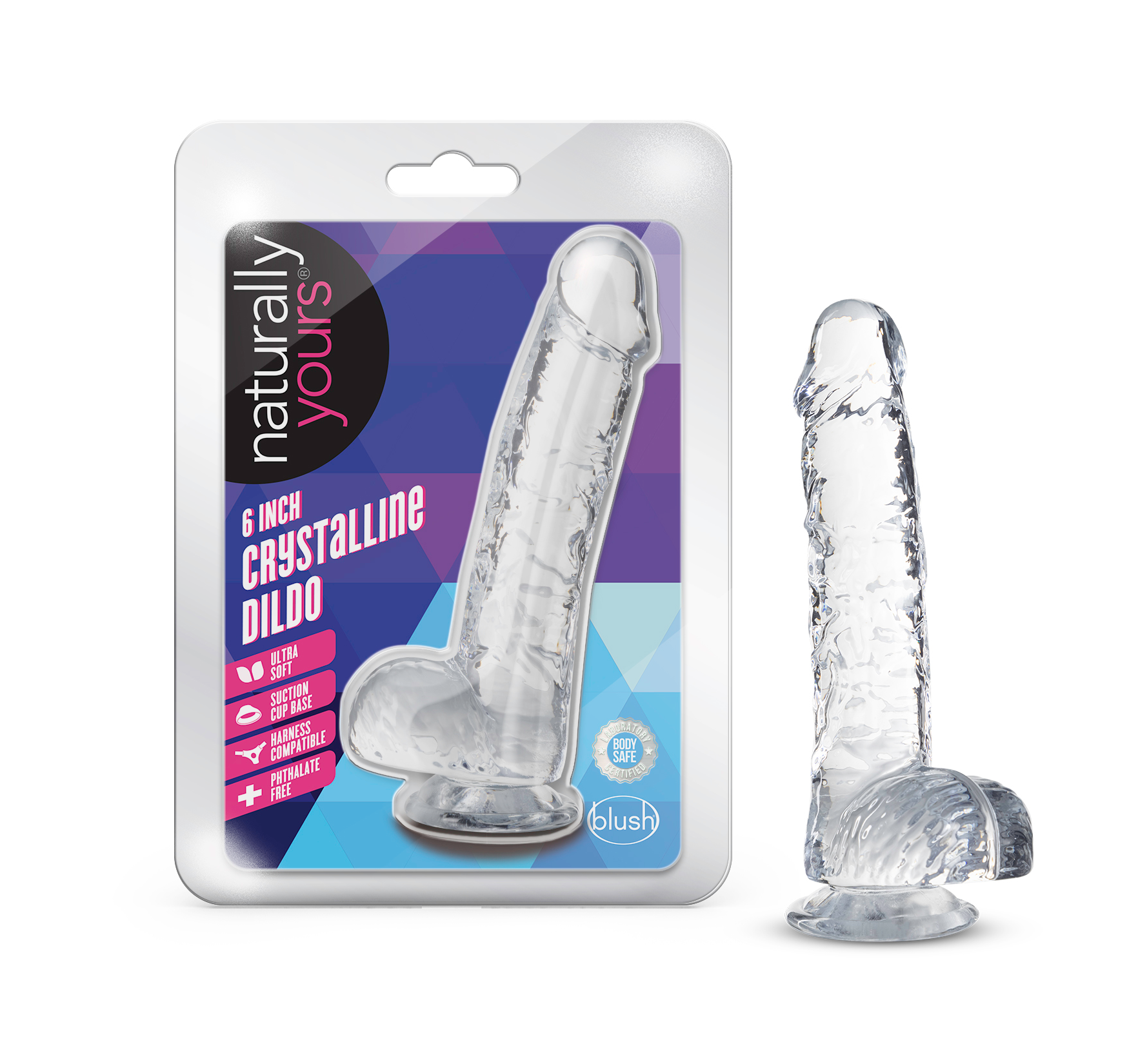 Naturally Yours - 6 Inch Crystalline Dildo - Diamond - Not Very Vanilla