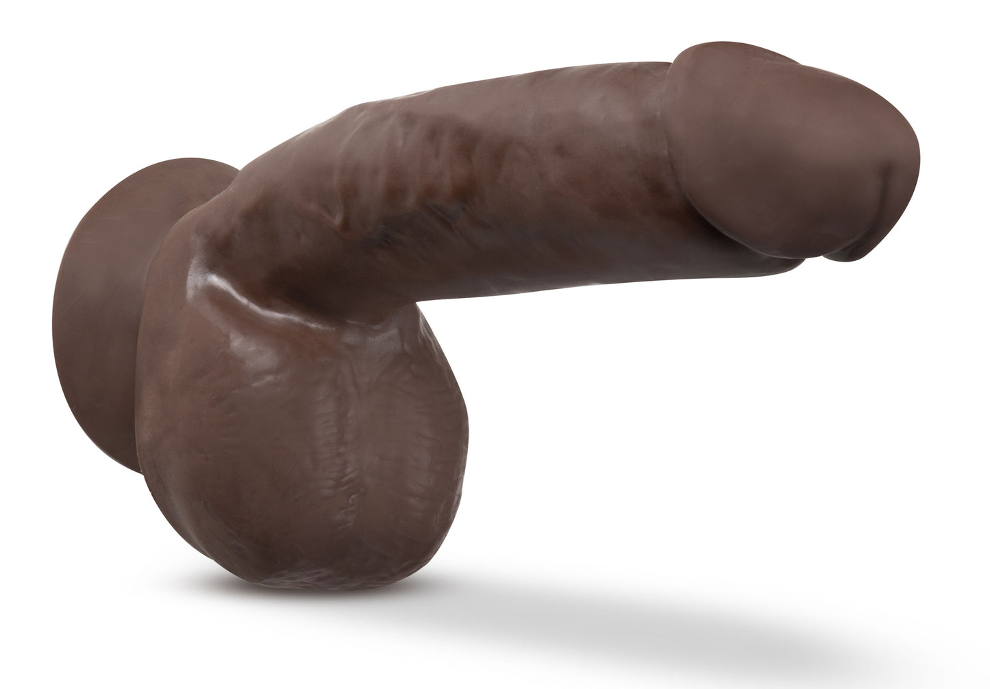 Dr. Skin Plus - 8 Inch Thick Poseable Dildo With Squeezable Balls - Chocolate - Not Very Vanilla