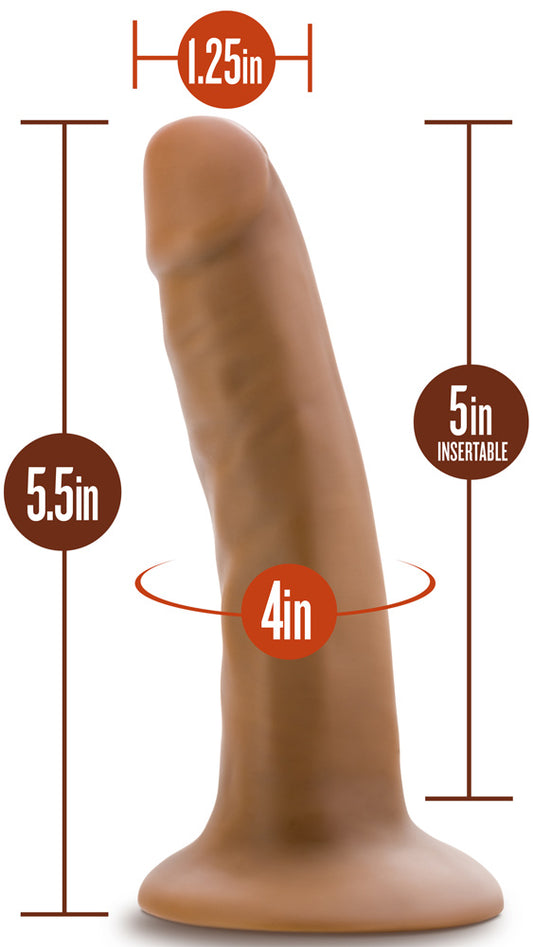 Dr. Skin Silicone - Dr. Lucas - 5 Inch Dong With Suction Cup - Mocha - Not Very Vanilla