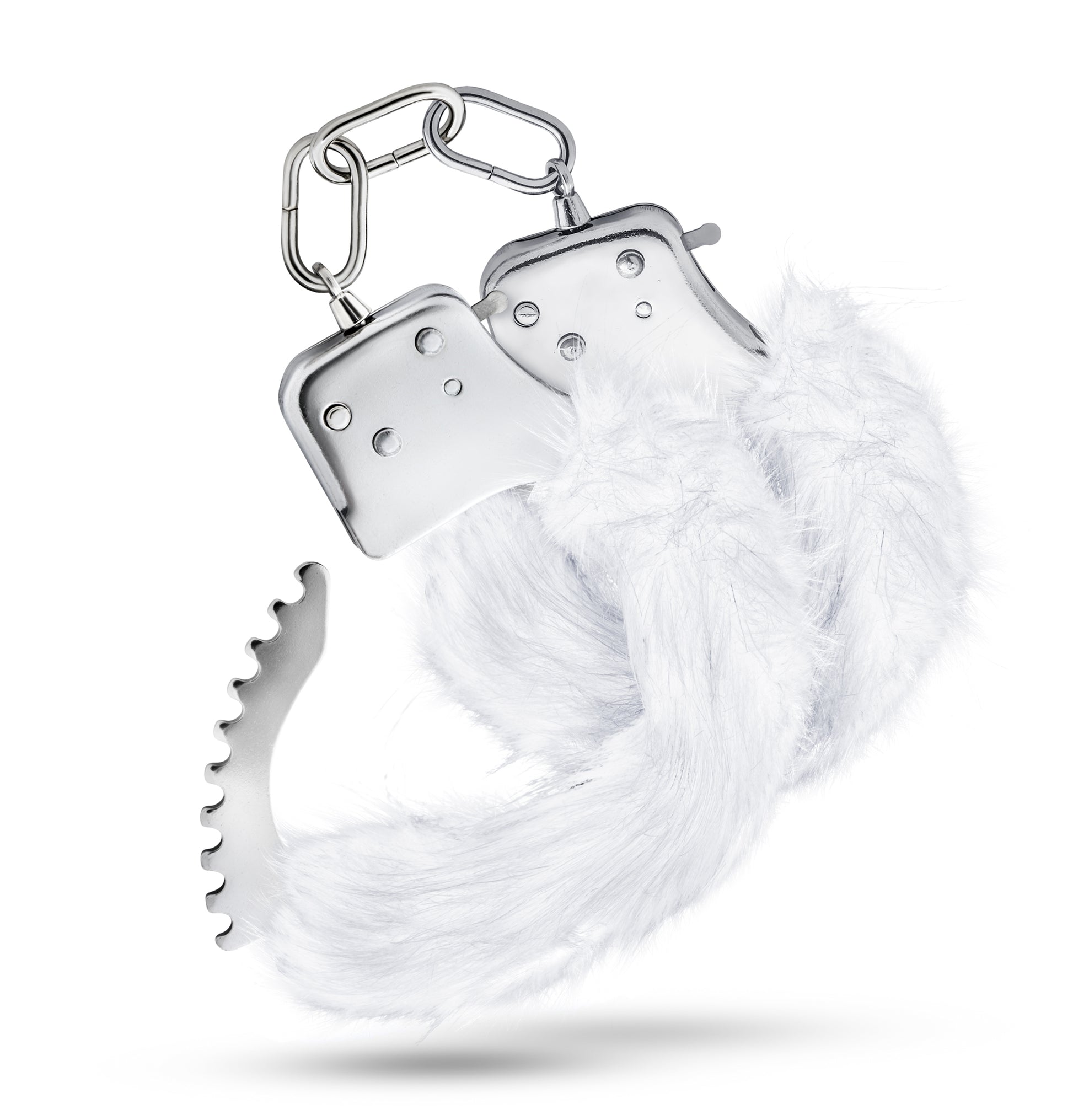 Temptasia - Plush Fur Cuffs - White - Not Very Vanilla