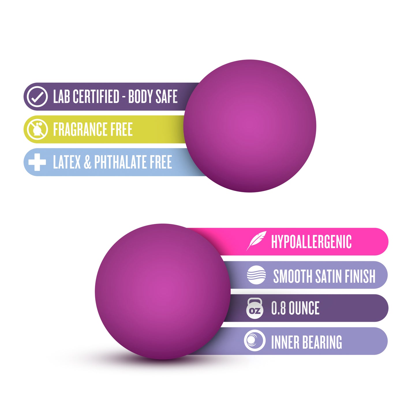 Luxe Double O Advanced Kegel Balls - Pink - Not Very Vanilla